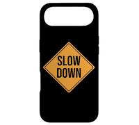 Custodia per iPhone Air Rallenti la stampa di limite di velocità del segnale stradale in movimento lento sul retro