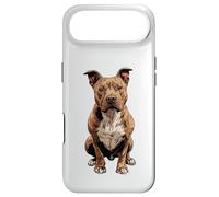 Custodia per iPhone Air Red American Pit Bull Terrier Dog Illustrazione Pittie