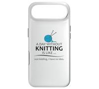 Custodia per iPhone Air Regali per maglieria | A Day Without Knitting Funny Knitter Knit