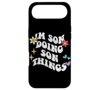 Custodia per iPhone Air Retro Groovy I'm Son Doing Son Things Funny Festa della mamma