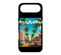 Custodia per iPhone Air Retro Miami Summer Palm Tree Street Classic Car Graphic