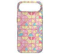 Custodia per iPhone Air Retro Pink and Yellow Geometric Floral Pattern Girly Pastel