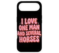 Custodia per iPhone Air Retro Pink I Love One Man And Diversi Cavalli Equitazione