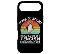 Custodia per iPhone Air Retro Vintage Always Be Yourself Macaroni Penguin Lover
