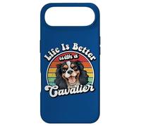 Custodia per iPhone Air Retro Vintage Life Is Better Cavalier King Charles Spaniel