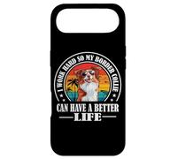 Custodia per iPhone Air Retro Vintage Work Hard Better Life Red Border Collie Lover