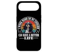 Custodia per iPhone Air Retro Work Hard Better Life Tri Color Cavalier Dog Mom