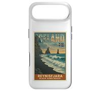 Custodia per iPhone Air Reynisfjara Black Sand Beach Islanda Vintage Art Graphic