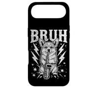 Custodia per iPhone Air Rockstar Corgi Saxophone Meme Funny “BRUH” Lightning Dog
