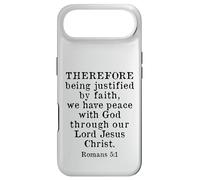 Custodia per iPhone Air Romani 5:1 Versetto biblico Re Giacomo KJV, giustificato dalla fede