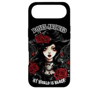 Custodia per iPhone Air Rose Are Red My World is Black Gothic Roses Gothic Woman