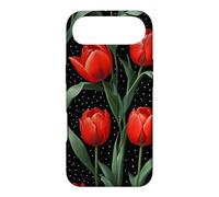 Custodia per iPhone Air Rose rosse Midnight Darkness Fiori Floreale