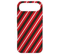 Custodia per iPhone Air Rosso Nero Bianco Linee Diagonali Strisce Geometriche
