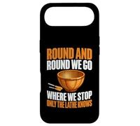 Custodia per iPhone Air Round and Round We Go Where We Stop Only the Tornio Woodturn