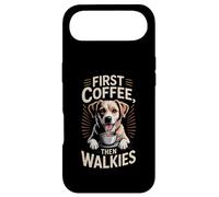 Custodia per iPhone Air Routine First Coffee Then Walkies Dog Lover