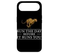 Custodia per iPhone Air Run The Day Cheetah Affermazione motivazionale Hustle Mindset
