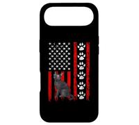 Custodia per iPhone Air Russian Blue Cat 4th of July Patriotic American Flag Paws