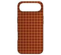 Custodia per iPhone Air Rusty Autumn Gingham - Caldo autunno marrone motivo a scacchi