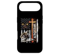 Custodia per iPhone Air Saldatore Bandiera Americana Saldatura Fede Croce Cristiana