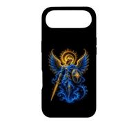 Custodia per iPhone Air San Michele Blu Celeste Angelo Spada Scudo Arte Sacra