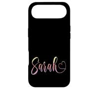 Custodia per iPhone Air Sarah First Name on Pastel Rainbow Colors for Girls & Teens