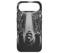 Custodia per iPhone Air Sasquatch Selfie Big Foot Rock On UFO Alien Divertente