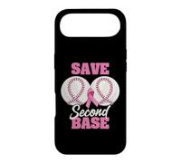 Custodia per iPhone Air Save Second 2nd Base Funny Baseball Breast Cancer Awareness