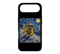 Custodia per iPhone Air Sci Golden Retriever Art Sciatore Cane su Ski Hill