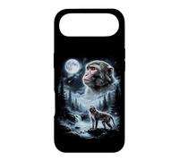 Custodia per iPhone Air Scimmia che ulula alla luna 90's Retro Safari Animal