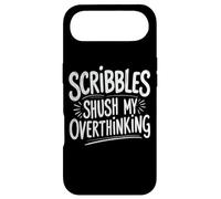 Custodia per iPhone Air Scribbles Shush My Overthinking Funny Calligrafia