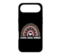 Custodia per iPhone Air Scuola Assistente sociale Leopard Rainbow
