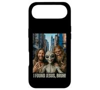 Custodia per iPhone Air Selfie UFO con scritta Bruh Bigfoot Alien Jesus Rock on Hand