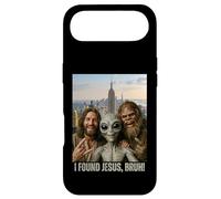 Custodia per iPhone Air Selfie UFO con scritta Bruh Bigfoot Alien Jesus Rock on Hand