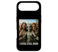 Custodia per iPhone Air Selfie UFO con scritta Bruh Bigfoot Alien Jesus Rock on Hand
