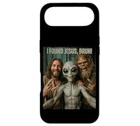 Custodia per iPhone Air Selfie UFO con scritta Bruh Bigfoot Alien Jesus Rock on Hand