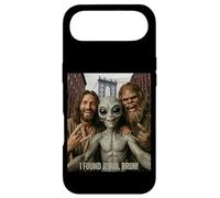 Custodia per iPhone Air Selfie UFO con scritta Bruh Bigfoot Alien Jesus Rock on Hand