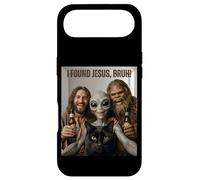 Custodia per iPhone Air Selfie UFO con scritta Bruh Bigfoot Alien Jesus Rock on Hand