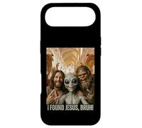 Custodia per iPhone Air Selfie UFO con scritta Bruh Bigfoot Alien Jesus Rock on Hand