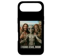 Custodia per iPhone Air Selfie UFO con scritta Bruh Bigfoot Alien Jesus Rock on Hand