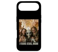 Custodia per iPhone Air Selfie UFO con scritta Bruh Bigfoot Alien Jesus Rock on Hand