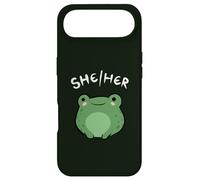 Custodia per iPhone Air She Her Pronouns Frog Cute LGBT Queer Aesthetic