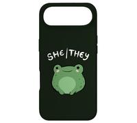 Custodia per iPhone Air She They Pronouns Frog Cute Nonbinary Queer Aesthetic