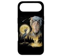 Custodia per iPhone Air Shoebill Cicogna Ululando alla Luna Strano Meme Divertente Anni '90 Uccello