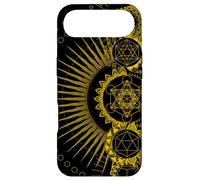 Custodia per iPhone Air Simboli di geometria sacra Hippie Psychedelic Gold Merkabah
