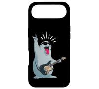Custodia per iPhone Air Simpatico sigillo Rockstar che suona la chitarra divertente design animale