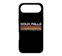 Custodia per iPhone Air Sioux Falls, South Dakota, design retrò a righe, stile vintage, con città