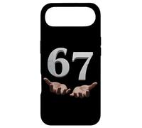 Custodia per iPhone Air Six Seven 6 7 Meme Funny Gen Alpha Slang 6 7 Hands Number 67