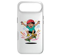 Custodia per iPhone Air Skateboard Kid Cartoon Ollie Fun Pattinaggio