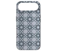 Custodia per iPhone Air Slate Gray Star Square Cross Tessellation Geometric Pattern