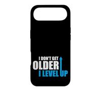 Custodia per iPhone Air Slogan divertente per il compleanno dei giocatori "I Don't Get Older I Level Up"